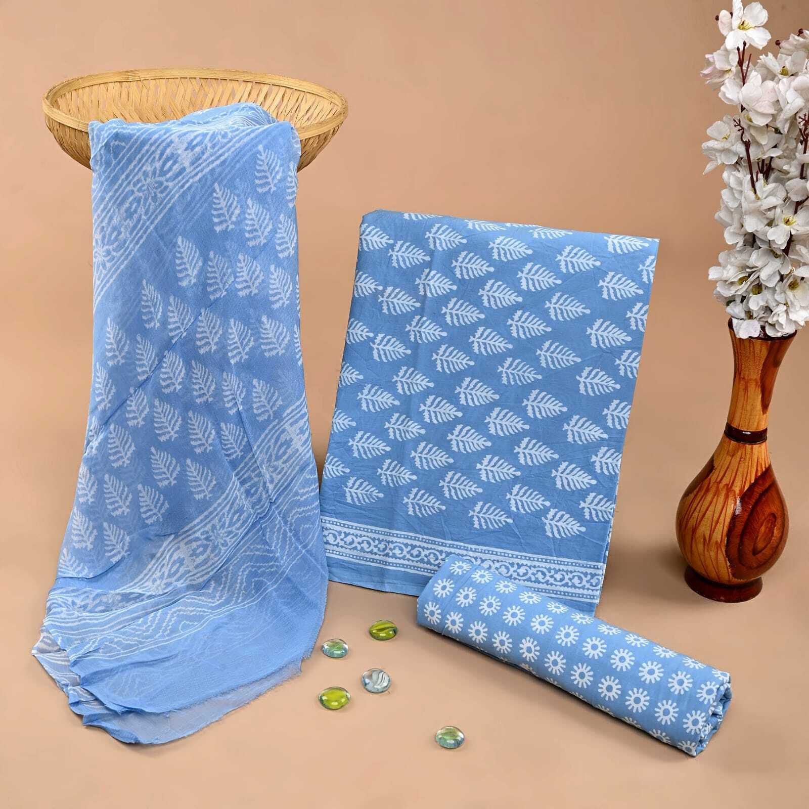 jaipur cotton dress material with chiffon dupatta Jaipur Cotton Dress Materials with Chiffon Dupattas Custom Stitching Available , Experience the perfect blend of comfort and elegance with our premium Jaipur cotton dress materials, beautifully