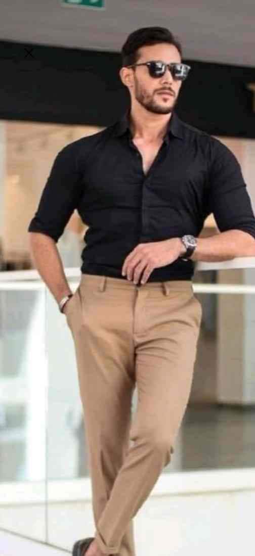 Men Cotton Black And Brown Formal Shirt Pant Set in North-24-Parganas at ₹  500 / Set by Ainul Tailor Suiting & Shirting