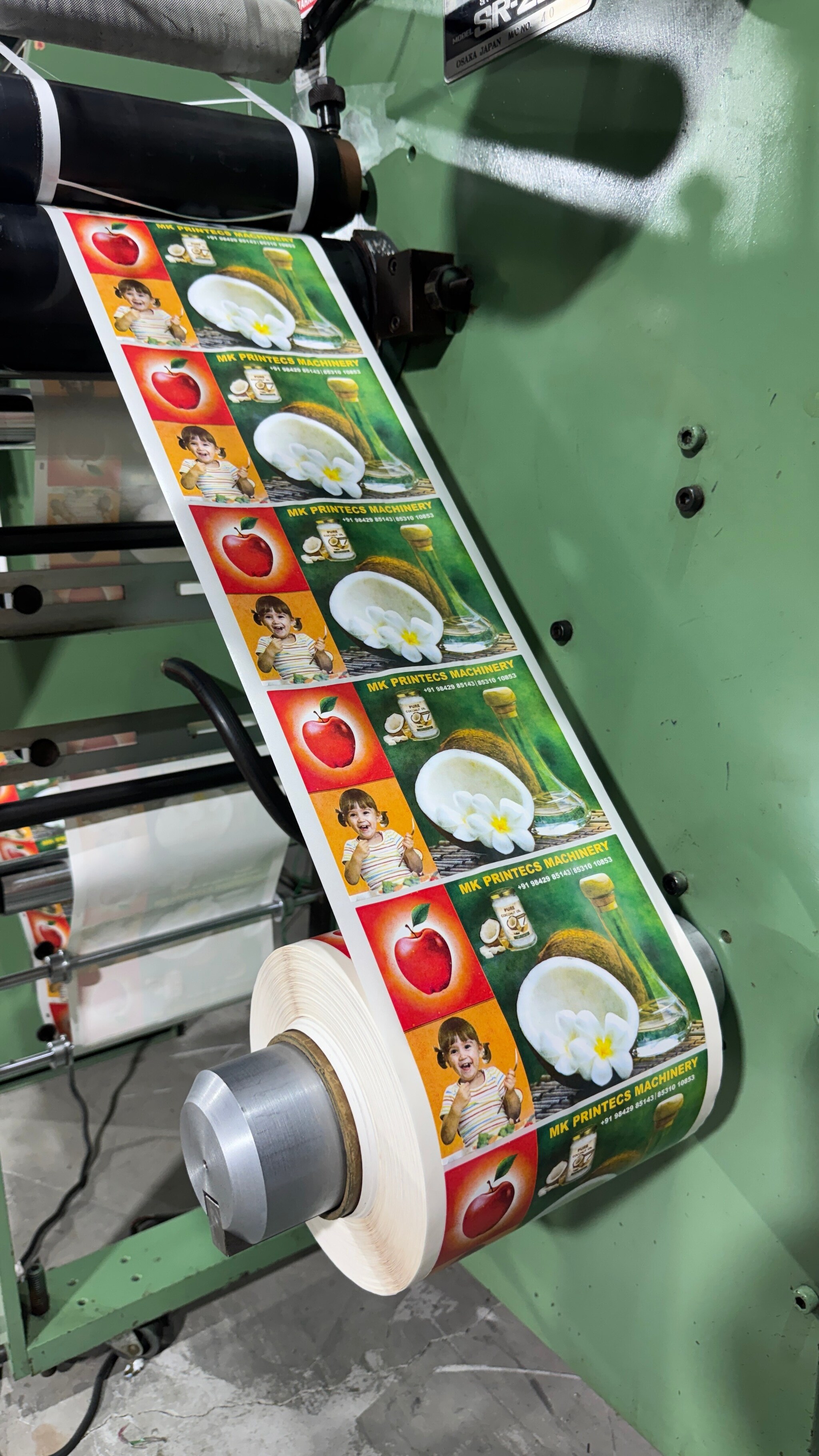 Shiki Label Machine SHIKI SL-220-4C + 1C BACK INTERMITTENT ROTARY LABEL PRINTING MACHINE in ...
