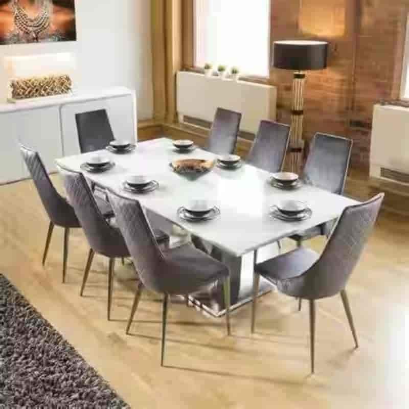 8' Rectangular Table Rectangular 8 Seater Dining Table Set in Delhi at ₹ 65,000 / Set by New ...