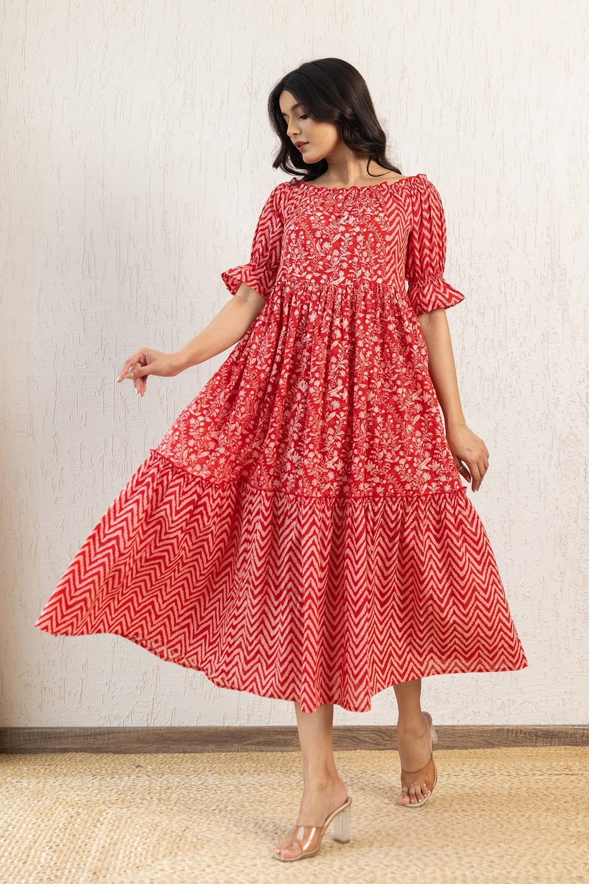 crochet disney dress Free Red Heart Snow Princess Pattern Transform into a princess Aje Women's Henriette Cut dress-leather/latex Color:#36 Red Brown
