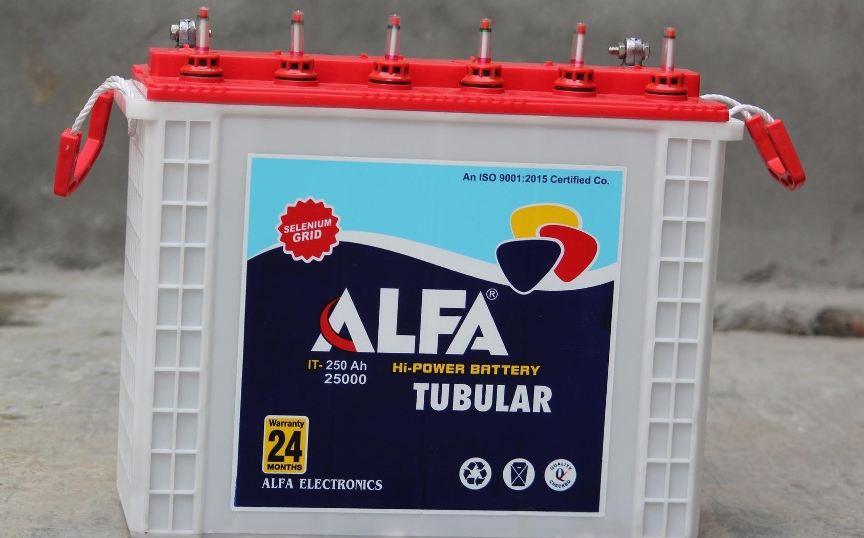 ALFA IT-250 Ah 25000, 250 Ah, Selenium Grid, Tubular Battery