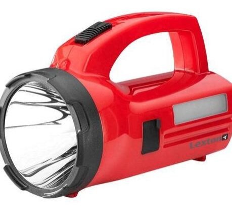 Lexton Rechargeable LED Lantern, High-Intensity Torch with Side Emergency Light, ABS Body