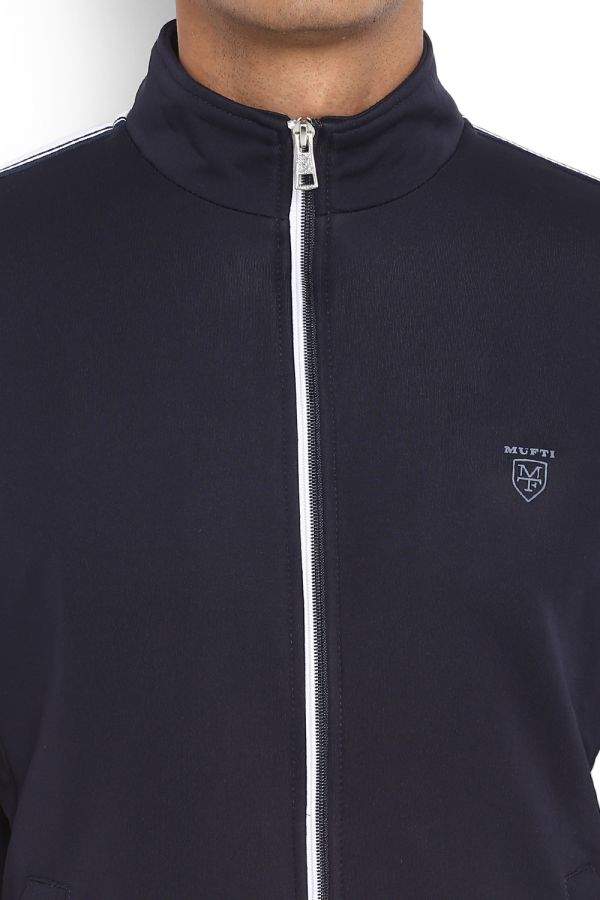 MUFTI Slim Fit Zipper Navy Sporty Jacket (M) in Lucknow at