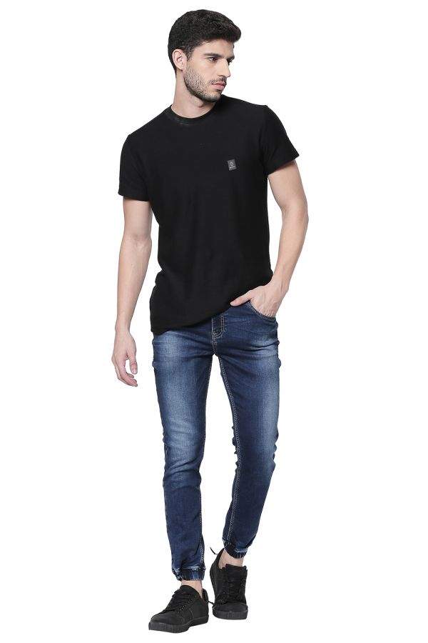 MUFTI MFT-31356-J Blue Dark Wash Joggers Jeans (34) in Delhi at