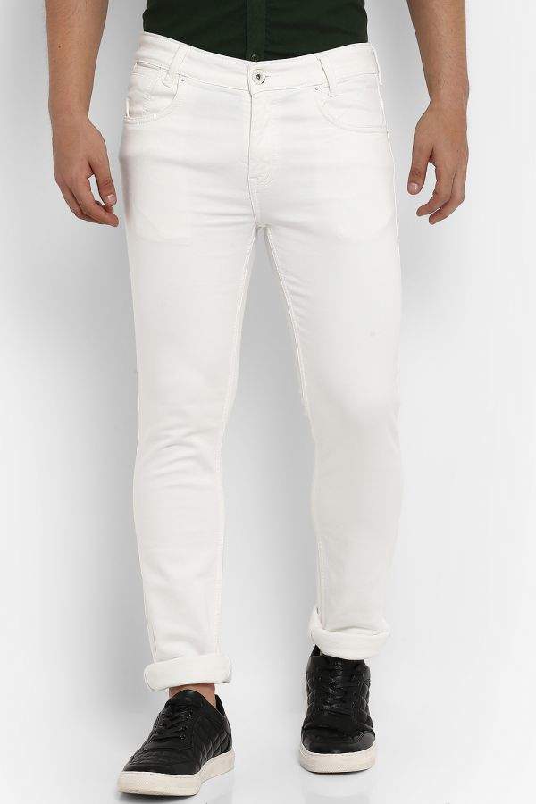 Mufti White Narrow Denim Deluxe Jeans 