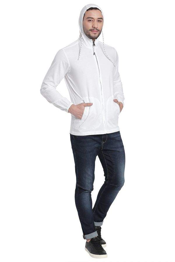 Mufti White Solid Half Sleeved Shirt 