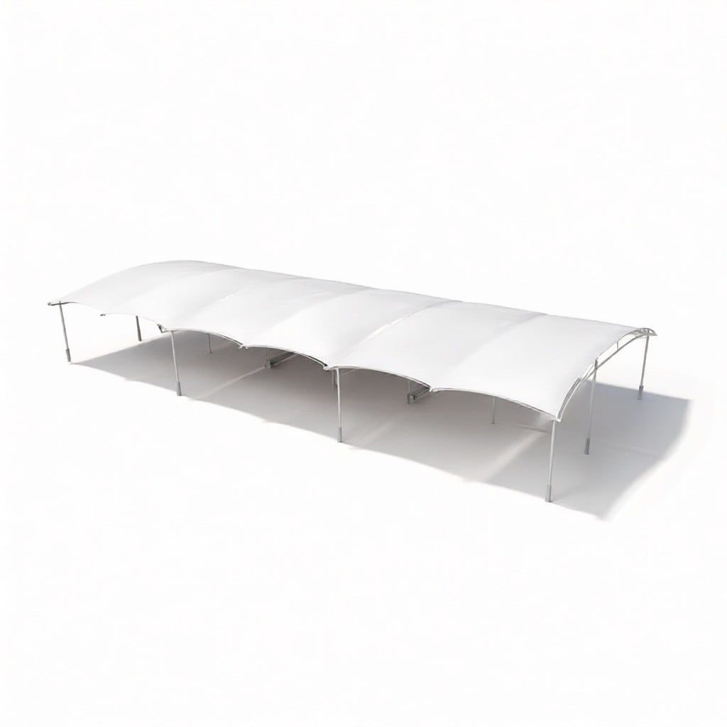 Multi-Bay Tensile Car Parking Shed, Industrial Grade Shading System
