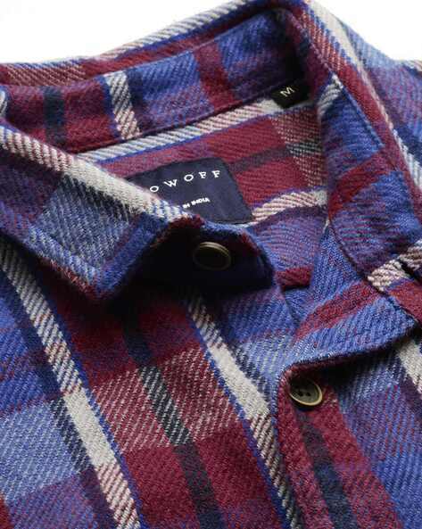 TODAYFUL＿Stitch Wool Shirts Blue Morning Threadwork Full Sleeve Shirt - XPST – Linan Bar