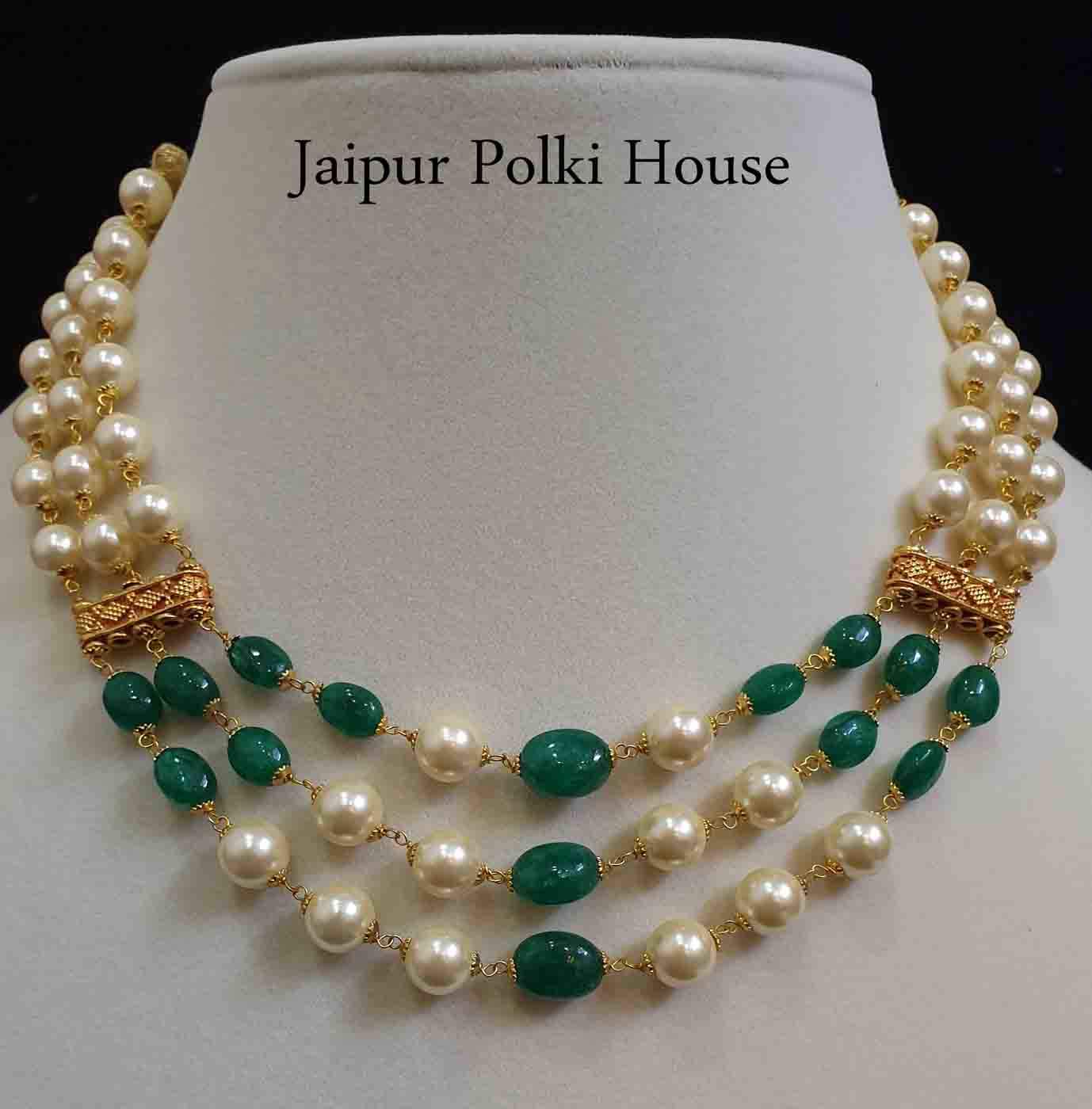 Geometric Gold Plated Stone Pendant Necklace for Women in Ludhiana