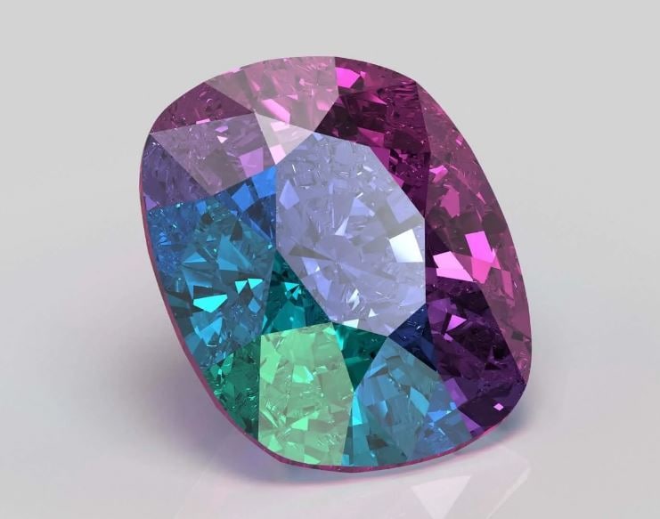 Multicolor Shiny Polished Alexandrite Gemstone in Patna at