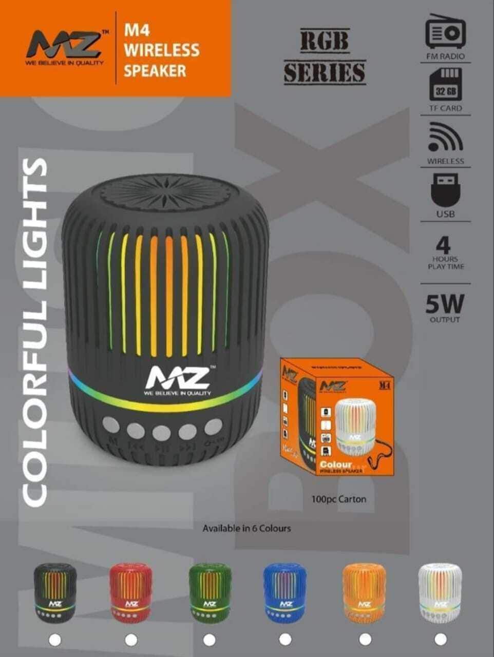 Mz M4 (Portable Bluetooth Speaker) Dynamic Thunder Sound in Delhi