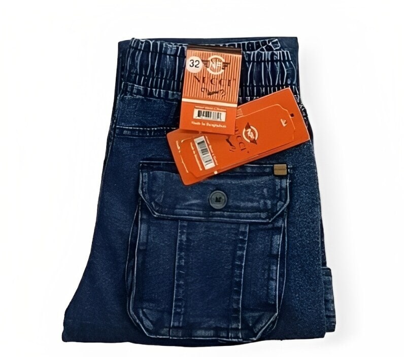 Navy Blue Colour Slim Fit Stretchable Denim Jeans, For Men in