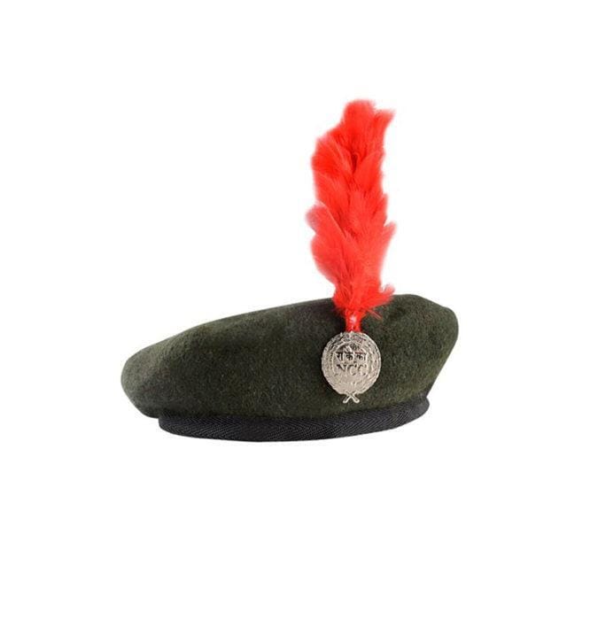 Dark Green Wool NCC Uniform Beret Cap for Adult in Mumbai at