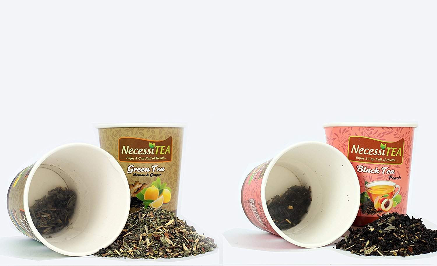 Necessitea Ready-to-Drink Healthy Lemon Ginger Peach Combo in