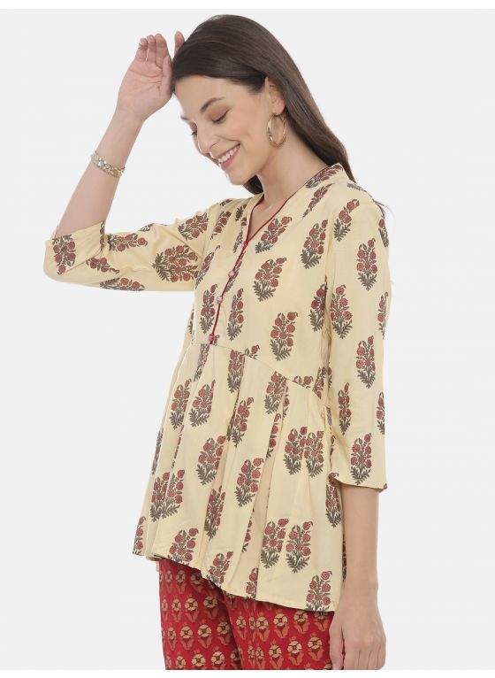 Neeru's Rayon Fabric Tunic (Cream) in Vapi at ₹ 552