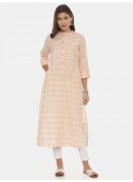 Neeru's 4296F3097 Straight Kurta (XXL, Peach) in Hyderabad at
