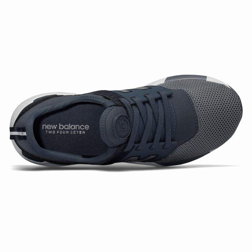 New Balance Kid's 247 Sport Casual Shoes (Grey Silver, VQWZ3443