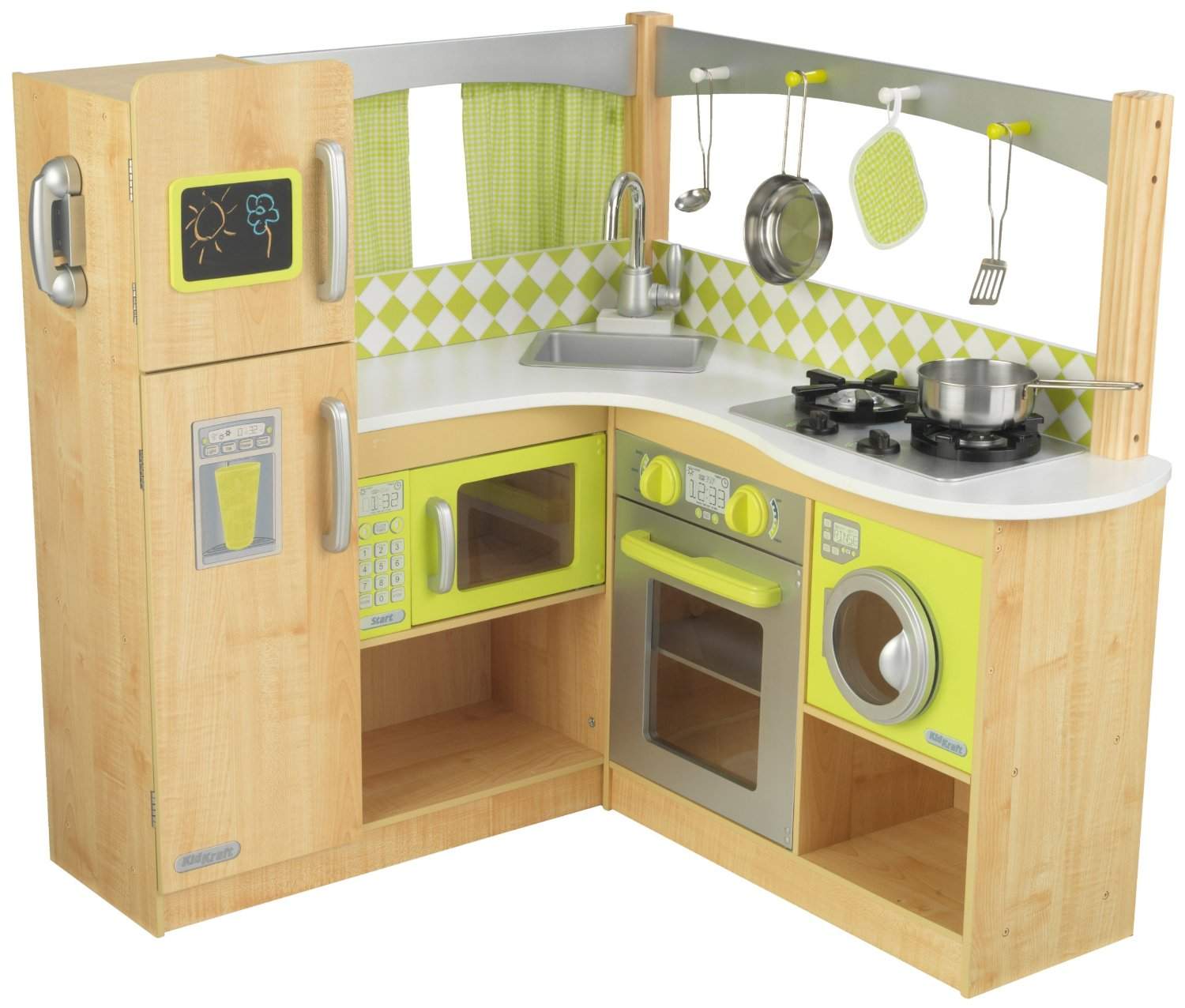 Buy New Limited Edition Kidkraft Wooden Lime Green Corner Kitchen Features Price Reviews Online In India Justdial