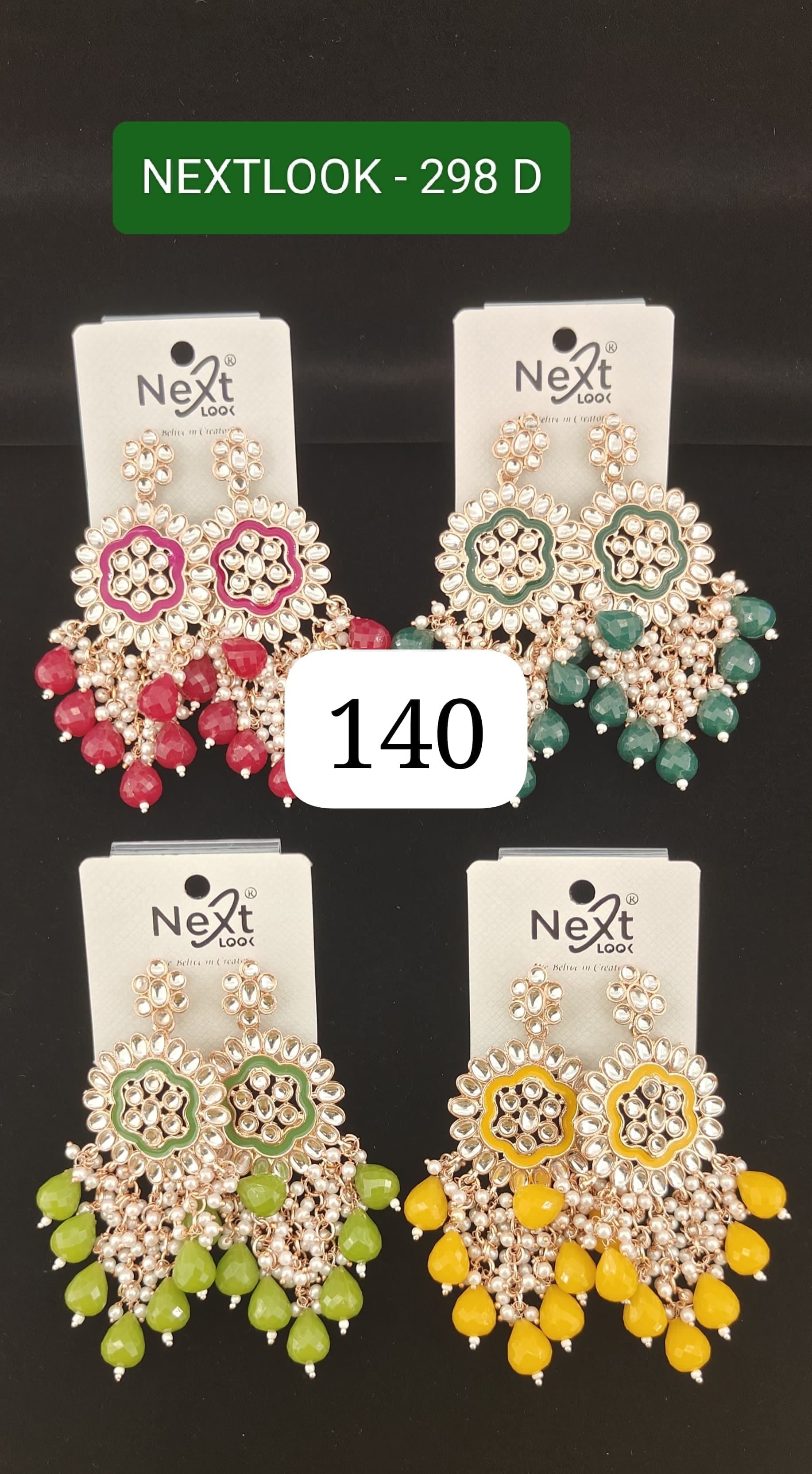 Next Look Traditional Kundan Earrings (298 D) in Mumbai at ₹ 140