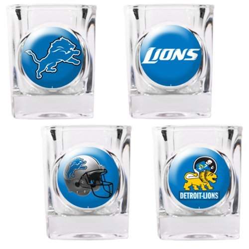 Buy Nfl Detroit Lions Four Piece Square Shot Glass Set Individual Logos Features Price Reviews Online In India Justdial