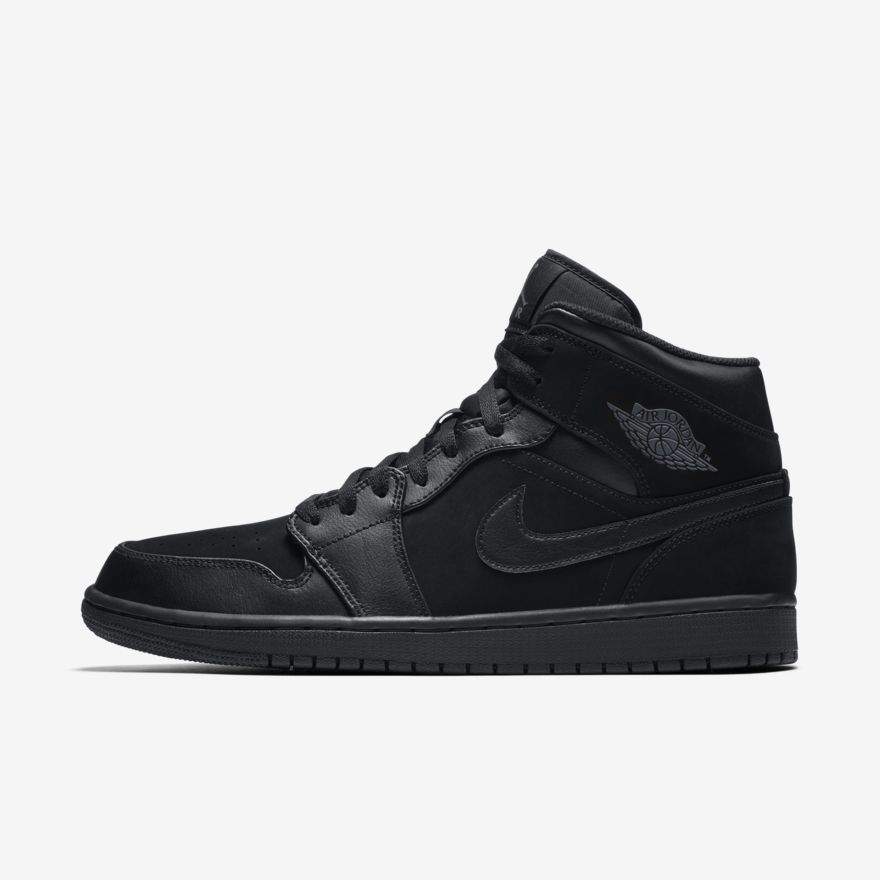 Nike Air Jordan 1 Mid 12257396 Leather Mens Footwear Size 8.5 Black Dark Grey in Akola at 9 695 9 995 by Maharashtra Footwear Justdial