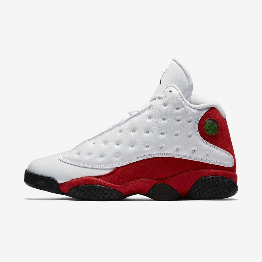 Nike Air Jordan 13 Retro Mens Footwear White, Team Red, Black