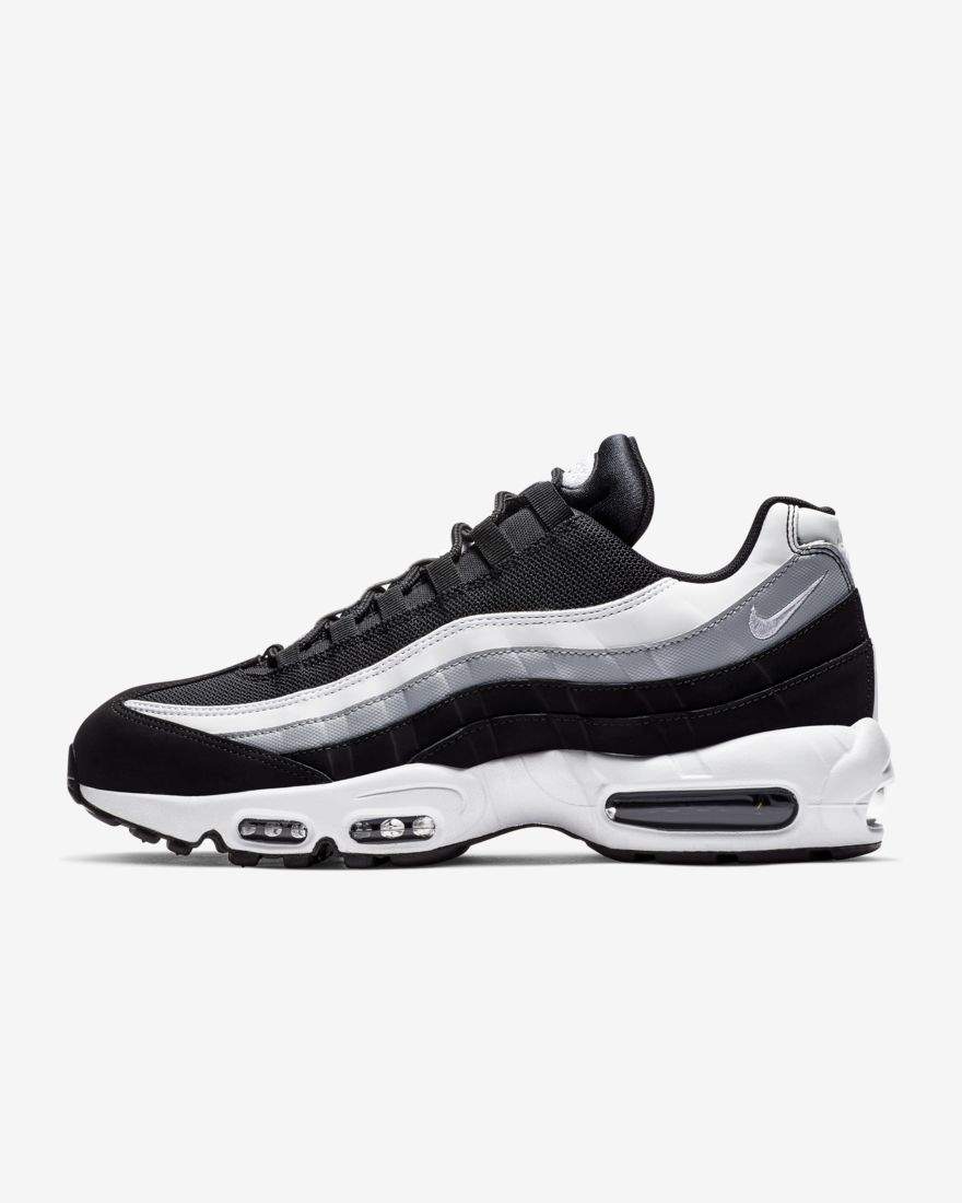 black and white air max 95 mens