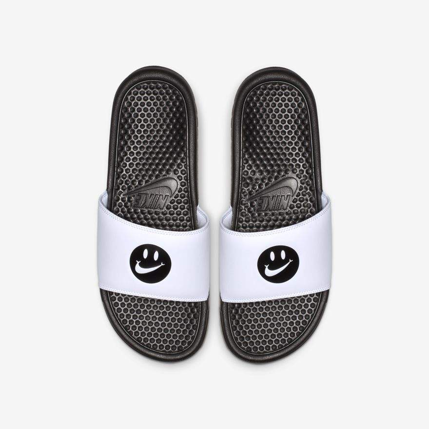 Nike Benassi JDI Printed 12442532 Leather Mens Footwear Size 7 Black White in Bangalore at 2 655 2 795 by Irbaz Fashion Justdial