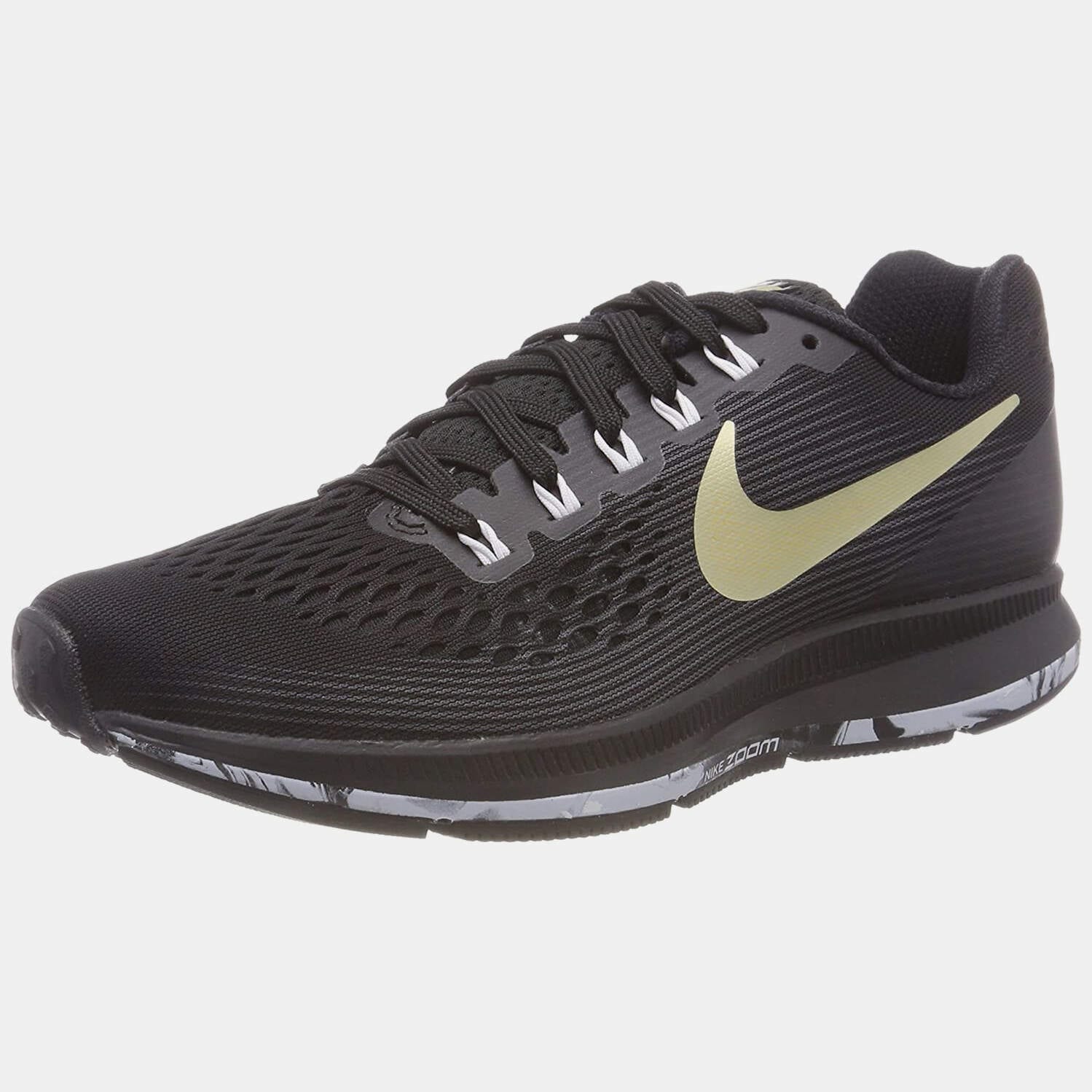 Nike Men's Air Zoom Pegasus 34 Black/MTLC Gold Star-Anthracite