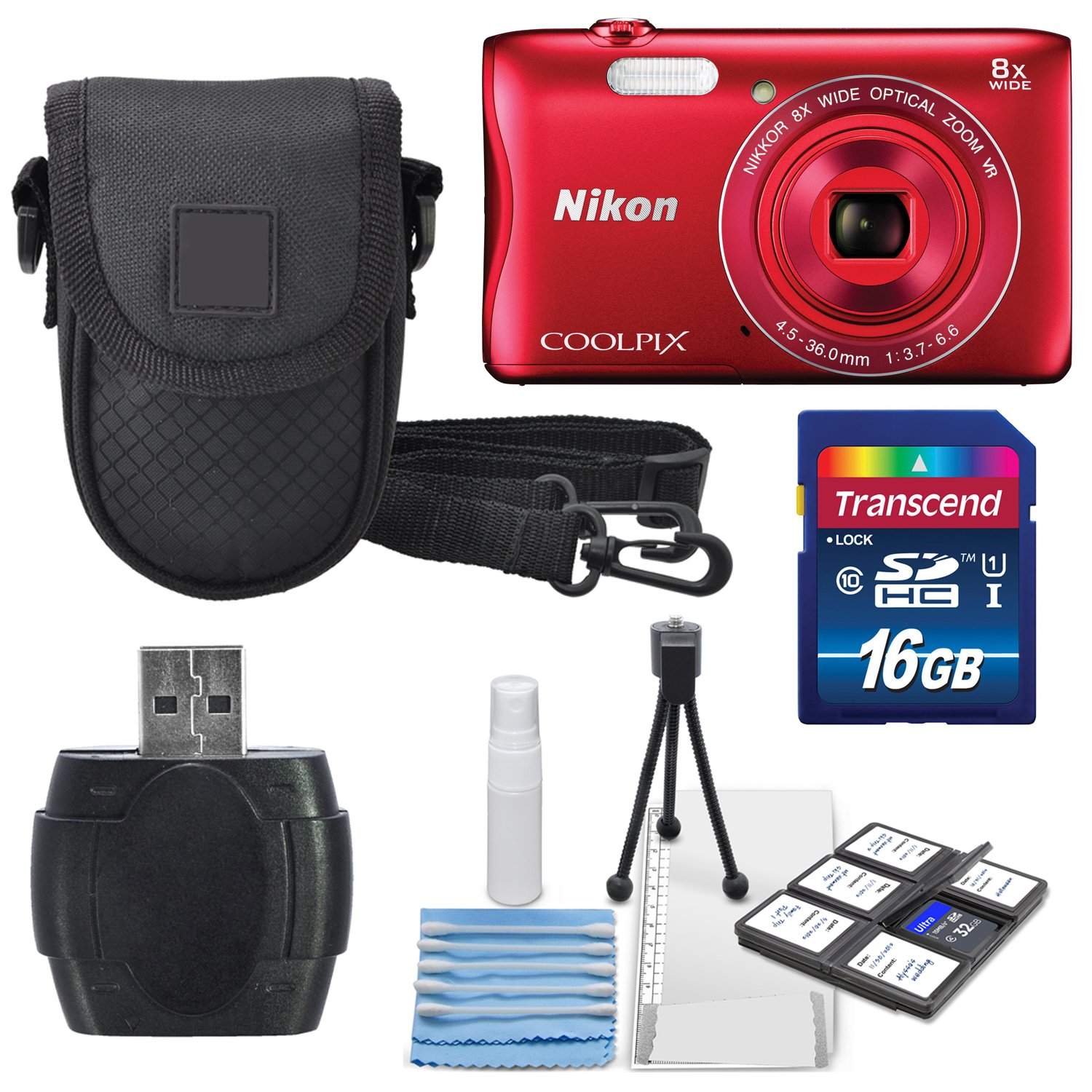 Nikon COOLPIX S3700 Wi- Fi Enabled Digital Camera with 8X Optical