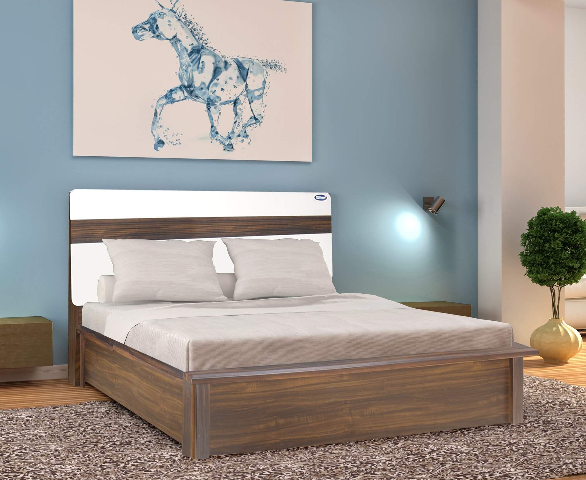 NILKAMAL 2086369951833 Lodgy King Bed (Brown) in Amritsar at