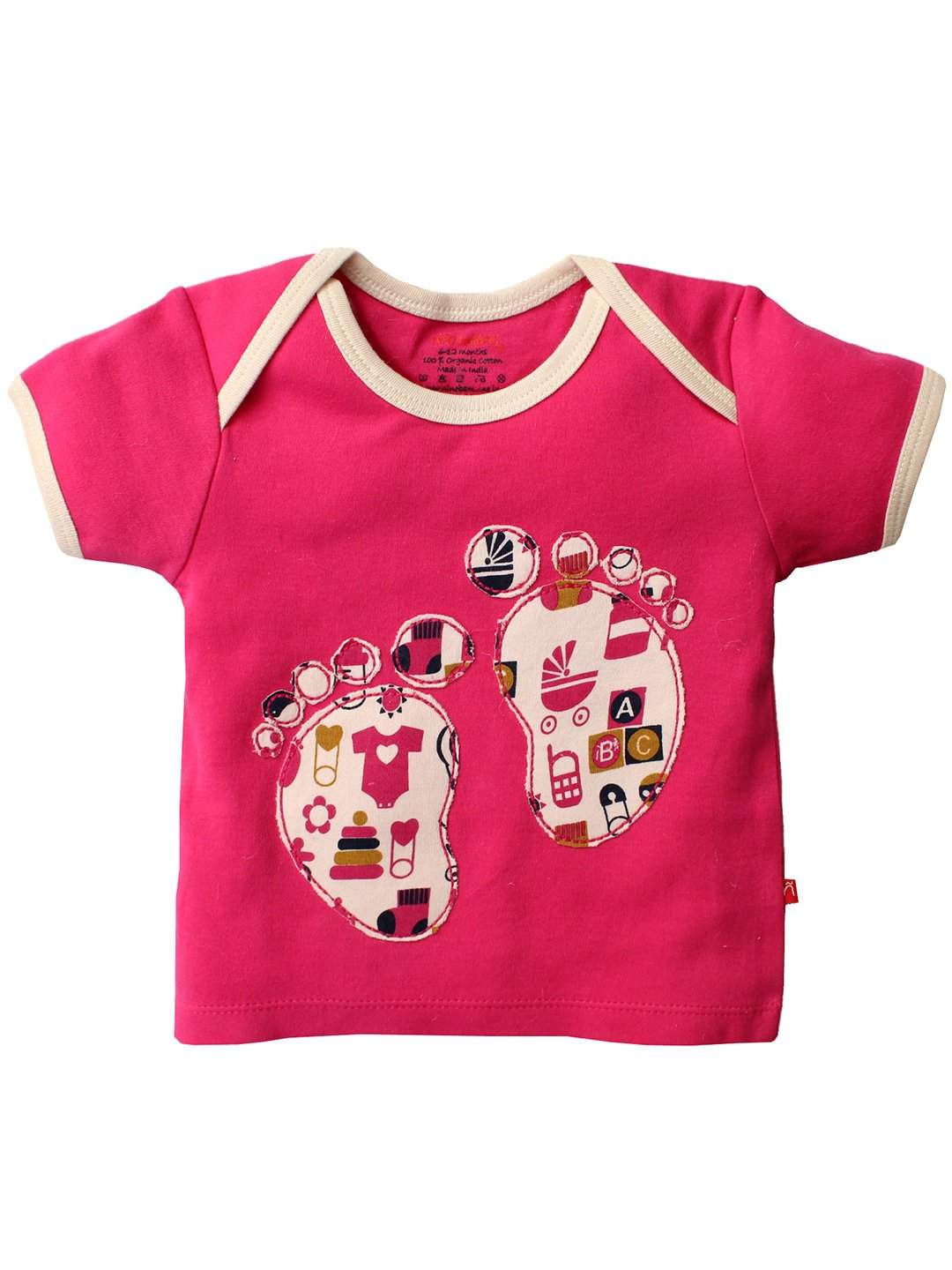 Nino Bambino NBBGSS18467-3-6M 100% Pure Organic Cotton Round Neck