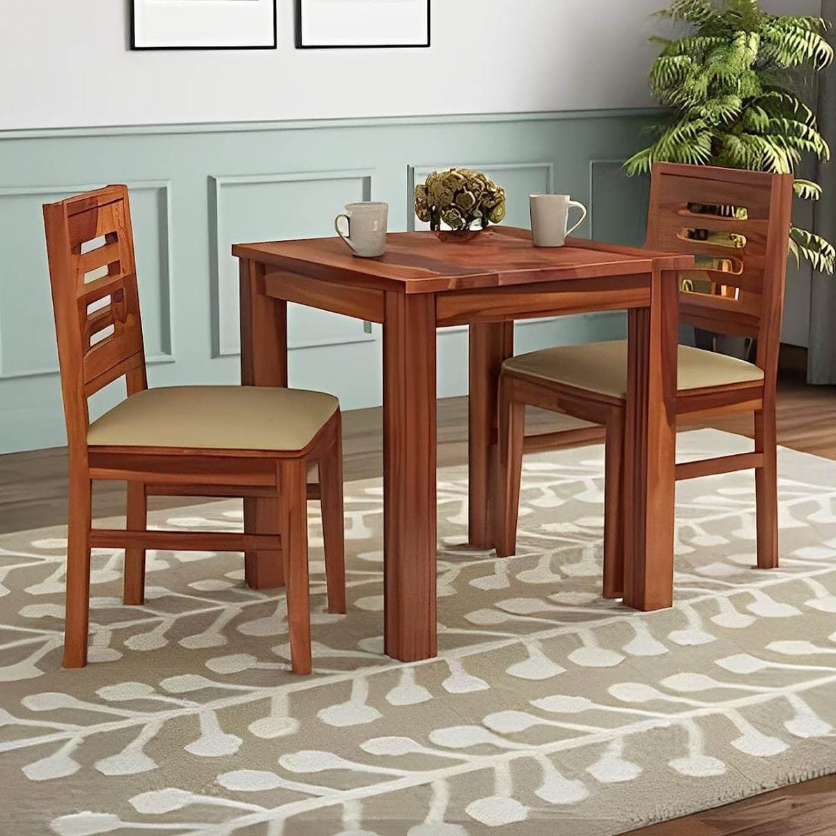 Nismaaya Decor Deanna Sheesham Wood Dining Set (2 Seater) in