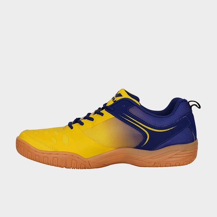 NIVIA Men'S Blue Yellow Color Eva Rubber Sole Badminton Shoes