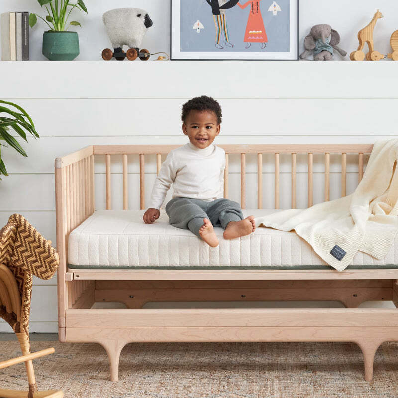 NM 777 Baby crib multipurpose, Wood, Natural Finish, 1200mm Width
