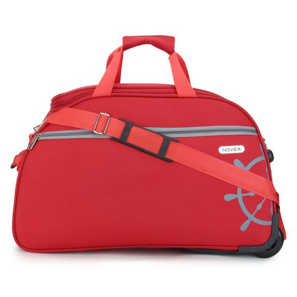 Novex Canyon Red Soft Sided Wheel Travel Duffle Trolley Bag 22