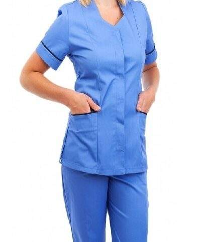 Nurse Dress in Blue Cotton for Women (Small, Medium, Large) in Agra at  80  -  1,600 / Pc by Om Fabrics - Justdial