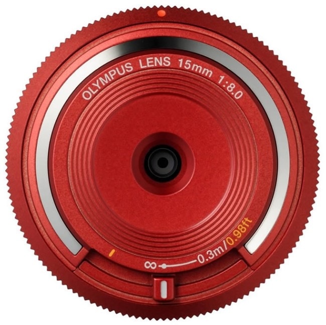 Buy Olympus 15mm F8.0 Fisheye Body Cap Lens Red [BCL-1580] Online