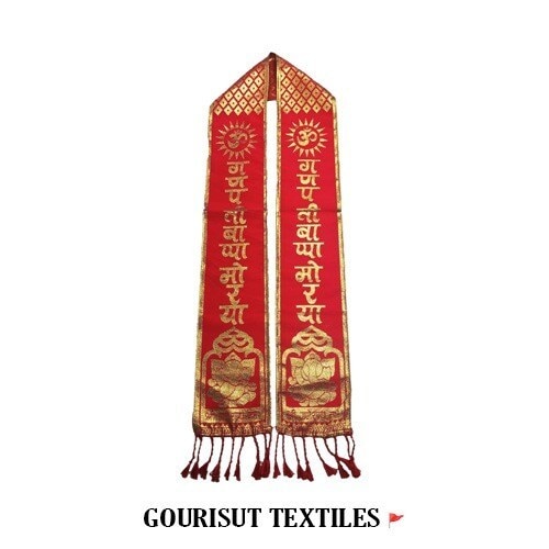 Om Ganpati Bappa Morya Jari Printed Fatka in Surat at ₹ 14 Pc