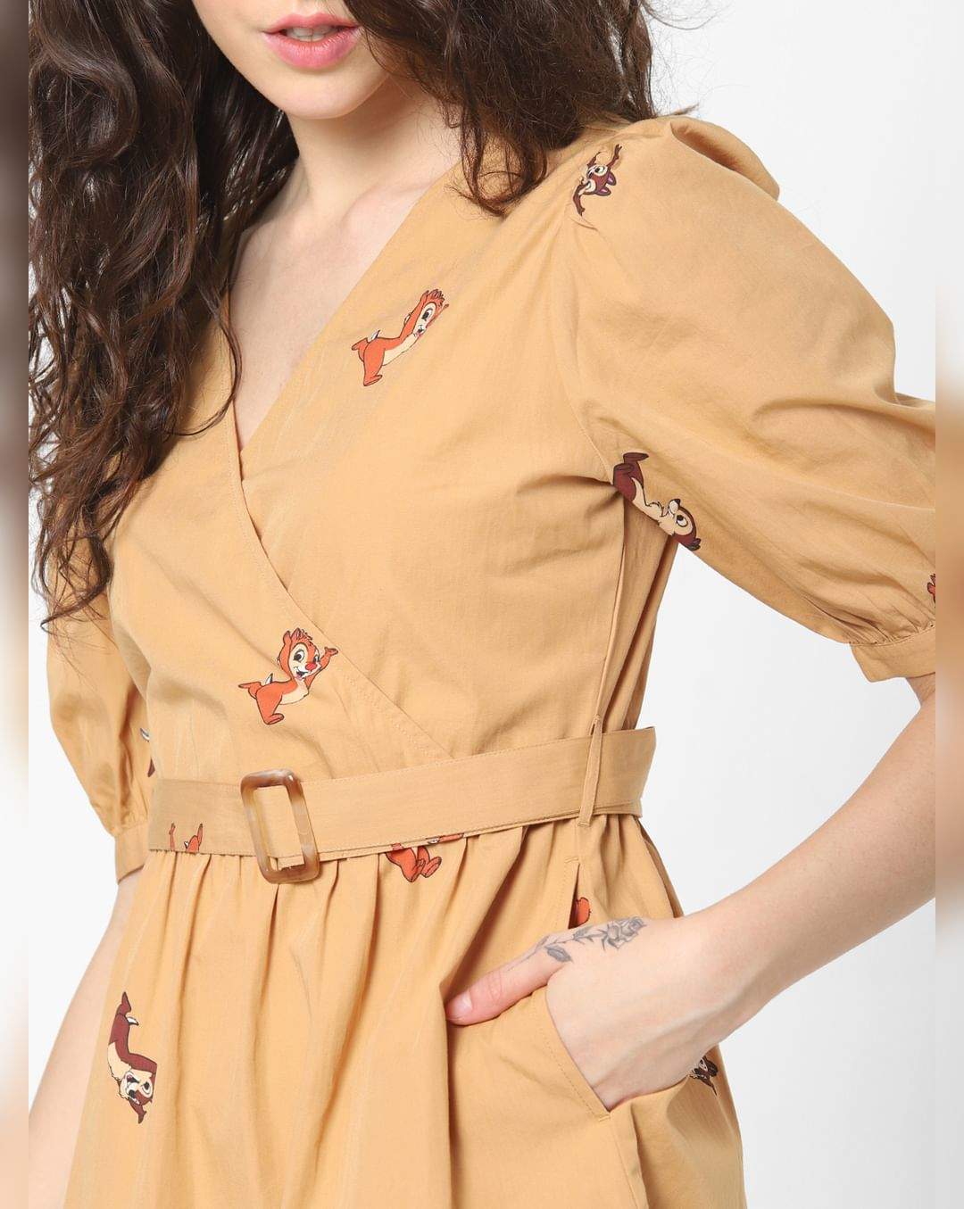 ONLY 211391901-Cinnamon 40 X Chip U2018N Dale Printed Fit Flare