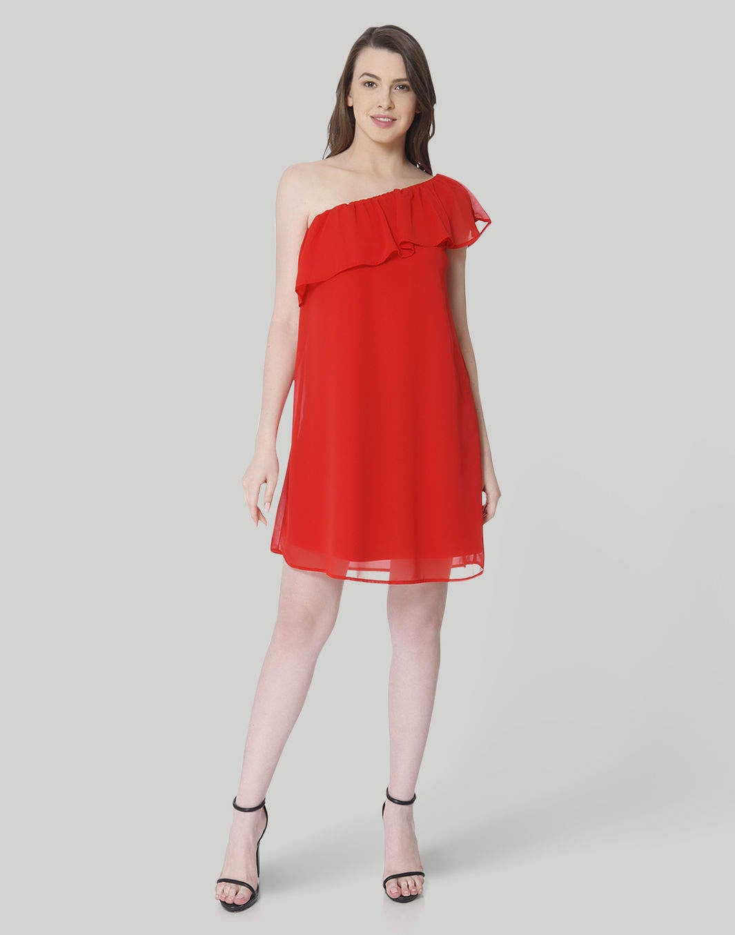 sachin and babi light blue dress Red Solid Strappy Short Dress