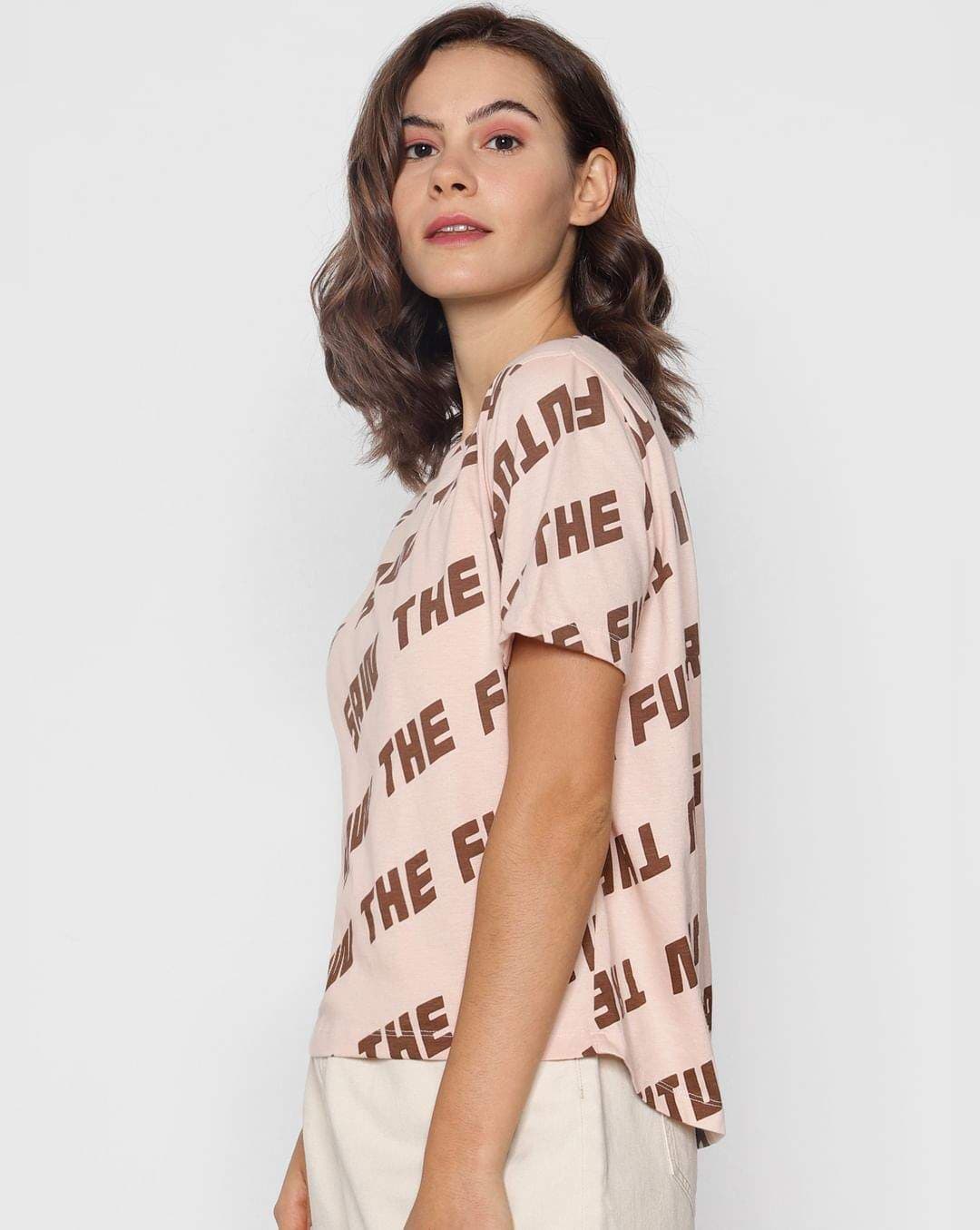 ONLY 208915401-Cameo-Rose Xs Ft Ananya Panday Rose Text Print