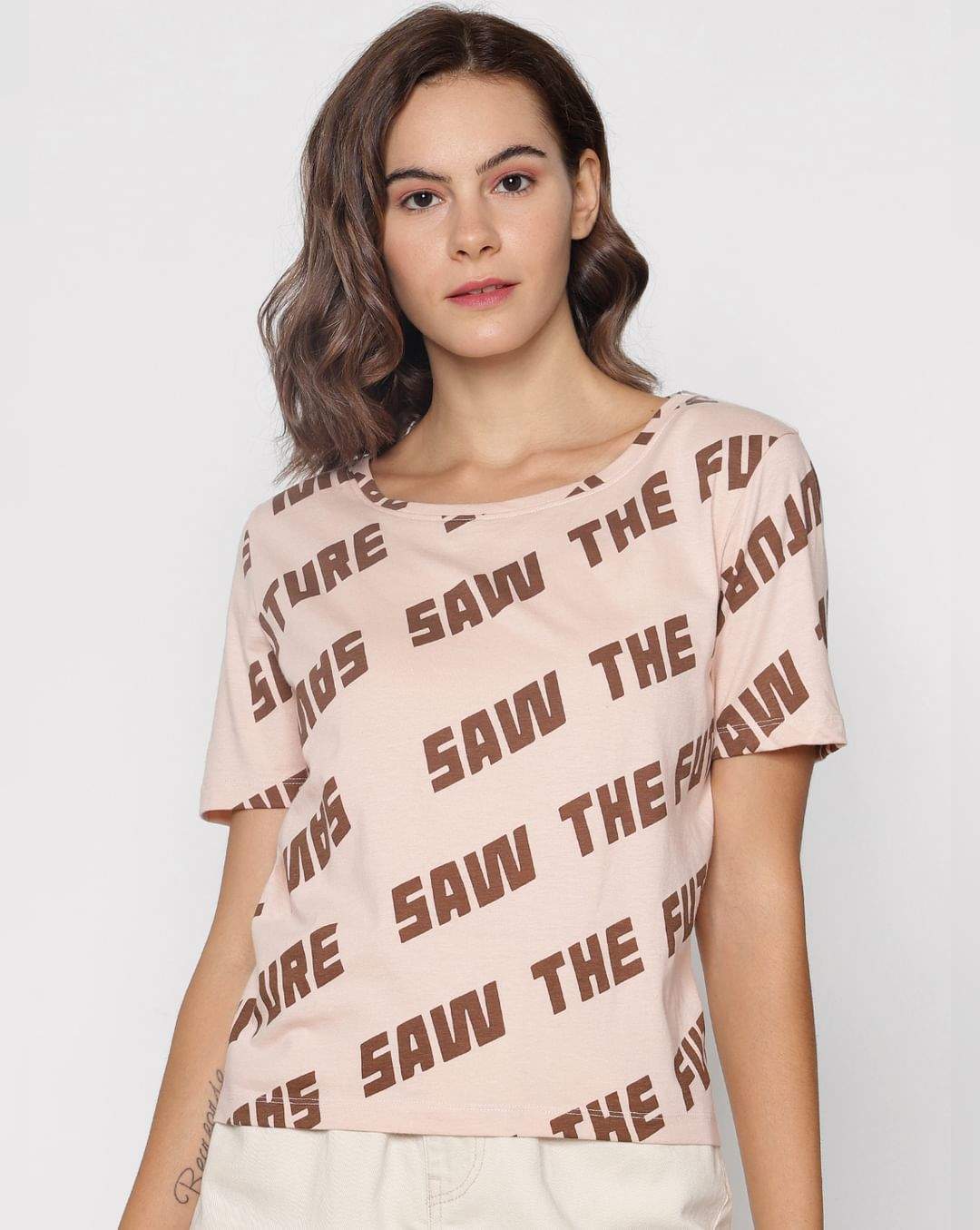 ONLY 208915401-Cameo-Rose Xl Ft Ananya Panday Rose Text Print