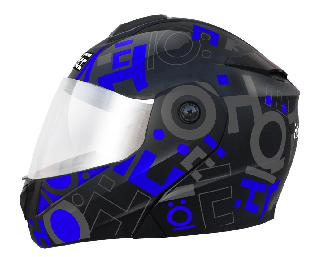 Studds Thunder D9 Decor With Mirror Visor Full Face Helmet (Black