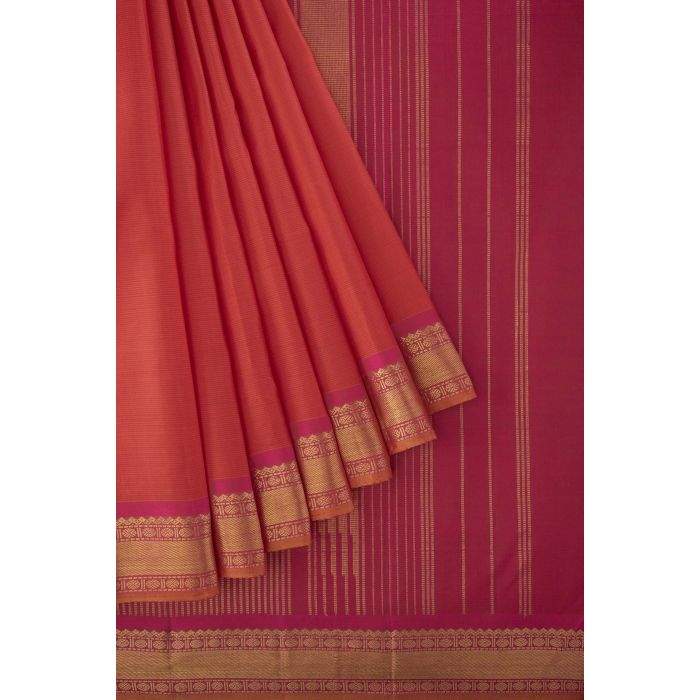Nalli ES0087975 Kanchipuram Silk Saree (Orange) in Visakhapatnam