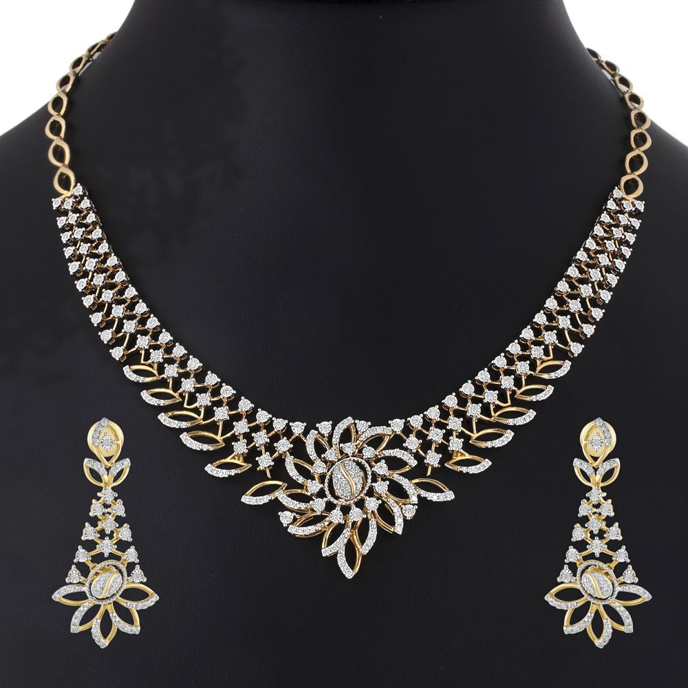 Orra Leaf Design Diamond Jewellery Set in Mumbai at ₹ L Pc