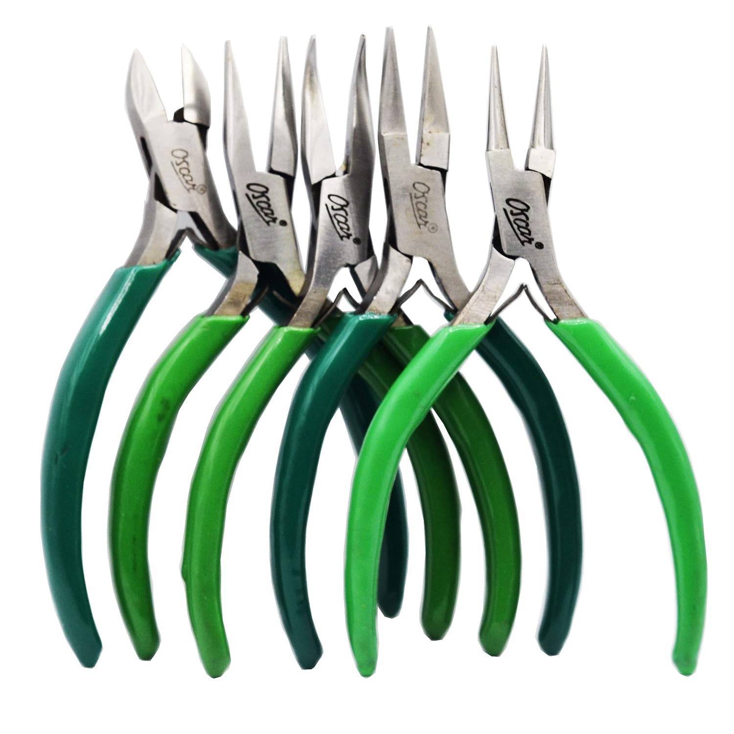 OSCAR Jewelry Pliers, 5pcs Jewelry Making Tools Kit Included Chain