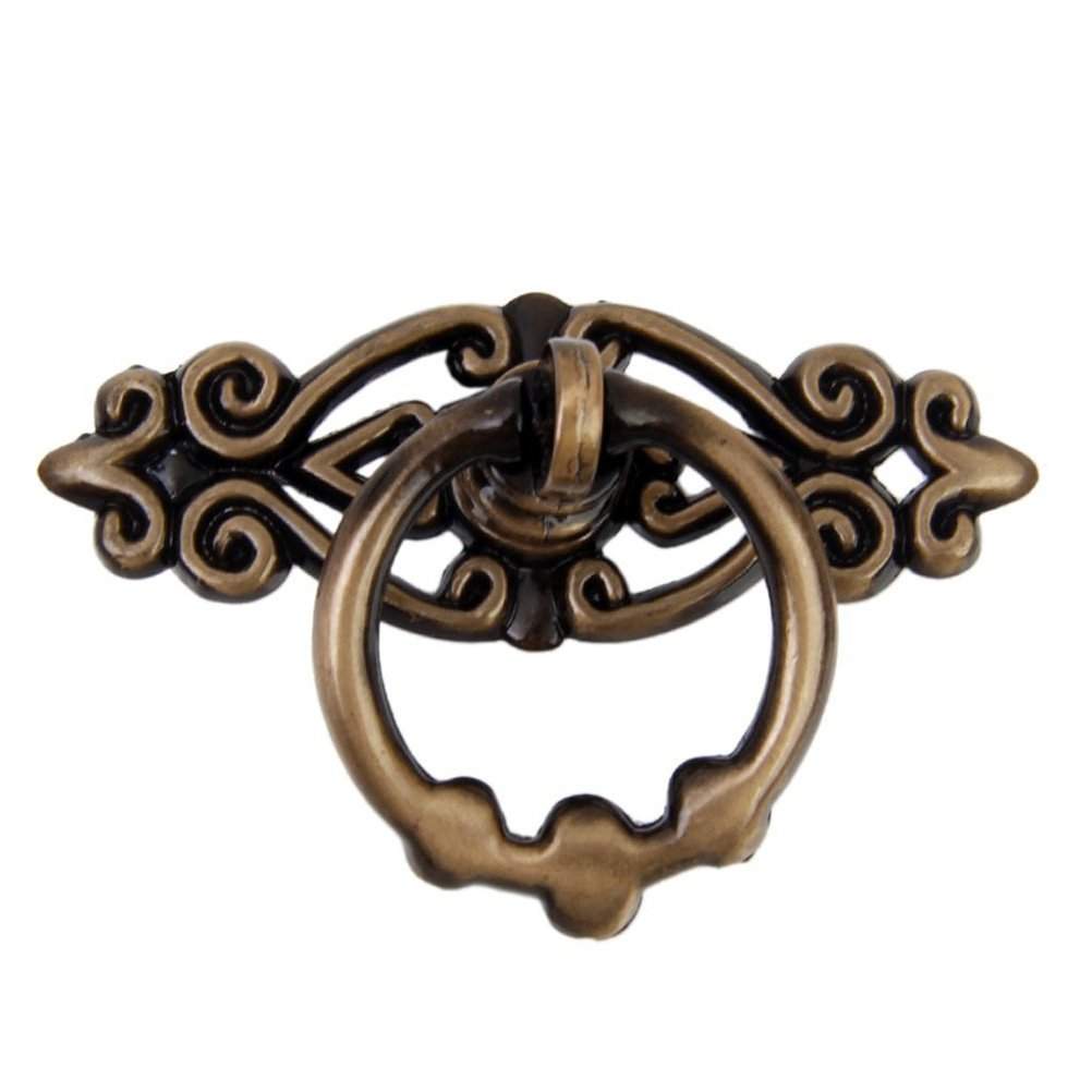 Buy Oulii Vintage Door Knobs Drawer Pull Handles Cabinet Cupboard Dresser Ring Pulls Pack Of 10 Antique Brass Features Price Reviews Online In India Justdial
