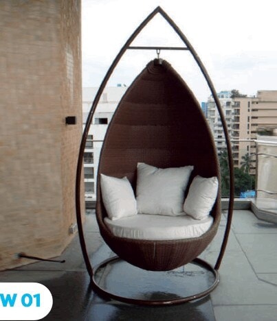 Rattan Outdoor Double Hanging Swing Chair in Delhi at ₹ 18,500